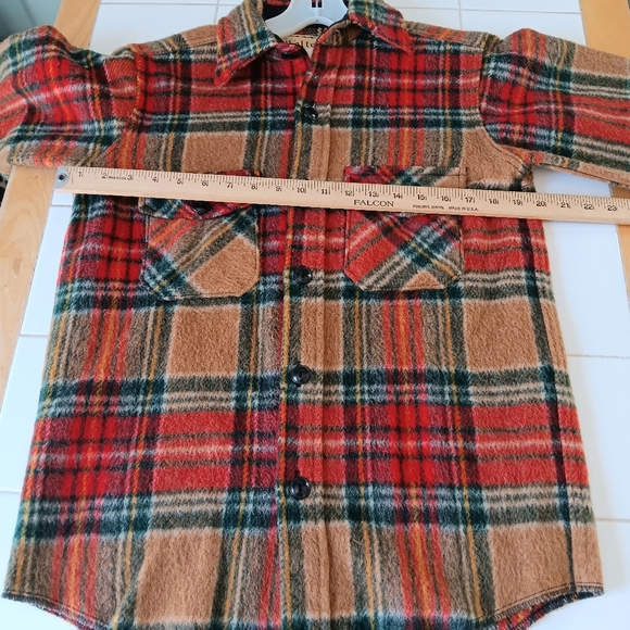 Wool, Melton Outer-wear Flannel Button Up Shirt Jacket Mens Size Small Vintage - Picture 8 of 12
